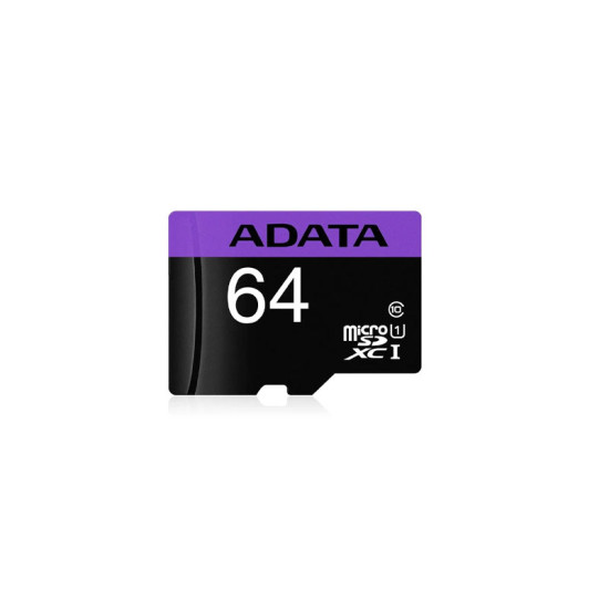 AData AUSDX64GUICL10-RA1/ class 10 Micro SD Card 64GB + SD adapter
