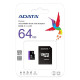 AData AUSDX64GUICL10-RA1/ class 10 Micro SD Card 64GB + SD adapter