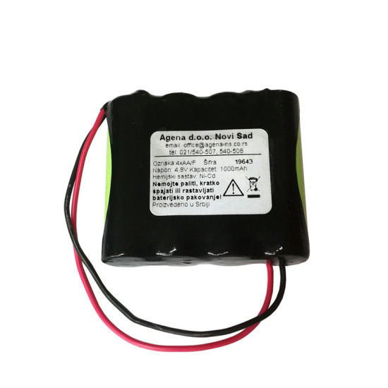 Agena Energy 4xAA/F 4.8V 1000mAh Ni-Cd baterijski set