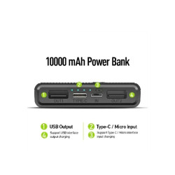 BAVIN PC050 2.1A Dual-port 10000mAh power bank crni
