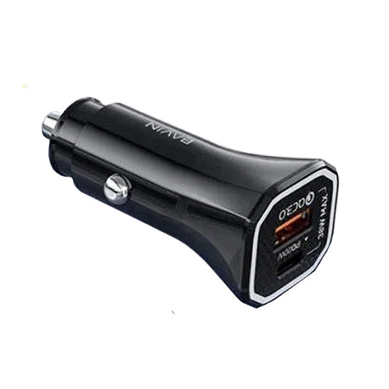 Bavin PD20W QC3.0 USB-A + USB-C crna - PC875BK auto punjač
