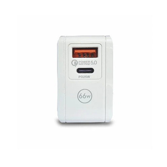 Bavitel KeKe F012 / WUW-T66 66W Usb A+ Type C beli punjač