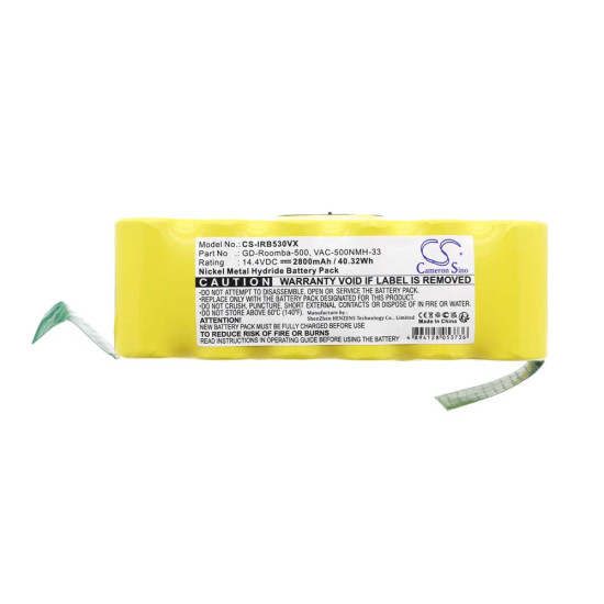 Cameron Sino CS-IRB530VX 14.4V 2800mAh Ni-MH baterija VAC-500NMH-33 za usisivače Vileda 137173, iRobot Roomba 500, Robotic U290