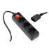 Gembird EG-PSU3-01 6A, C14 plug, 0.6m, black (Alt. PC-SFC14M),3 Shuko uticnice UPS naponski kabl