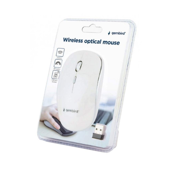 Gembird MUSW-4B-01 2.4Ghz bežični optički miš (beli)