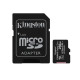 Kingston SDCS2/256GB MicroSD 256GB, Canvas Select Plus, Class 10 UHS-I U3 V30 A1, Read up to 100MB/s, Write up to 85MB/s, w/SD adapter