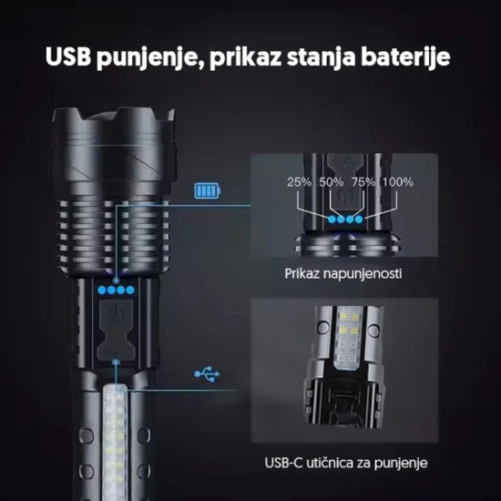 PROSTO PL4005 ručna LED lampa WHITE LASER LED 800mAh