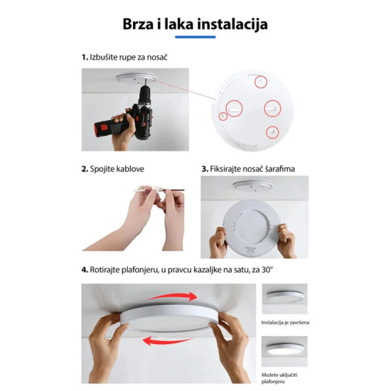 Prosto LPF-SP1WH-28/W LED plafonjera 28W dnevno svetlo