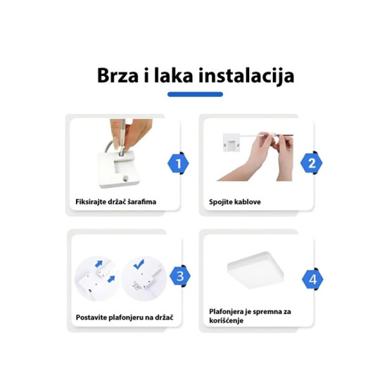 Prosto LPF-UF/P-24/W UFO 24W 6500K LED pravoug. plafonjera dnevno svetlo