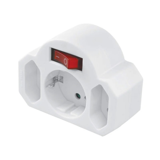 Prosto NVK3/WH-P strujni razdelnik sa 3 utičnice + prekidač