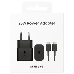 Samsung 25w Type-C + kabl Type-C ( EP-T2510 ) crni brzi punjač