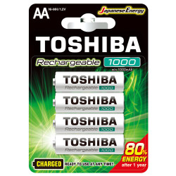 Toshiba AA 1/4 1.2V 1000mAh Ni-MH Charged Ready To Use punjiva baterija