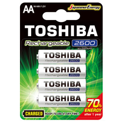 Toshiba AA 1/4 1.2V 2600mAh Ni-MH Charged Ready To Use punjiva baterija