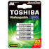 Toshiba AAA 1/4 1.2V 950mAh Ni-MH Charged Ready To Use punjiva baterija