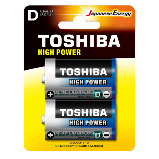 Toshiba HIGH POWER LR20 1/2 1.5V alkalna baterija