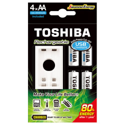 Toshiba TNHC-6GME4 USB punjač Ni-MH baterija sa 4 punjive baterije AA 2000mAh