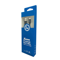 Xwave Kabl USB2.0 na Micro USB 2M 2A,PVC,crna