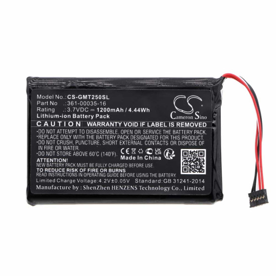 Cameron Sino CS-GMT250SL 3.7V 1200mAh Li-ion baterija za ogrlicu za psa Garmin 361-00035-16