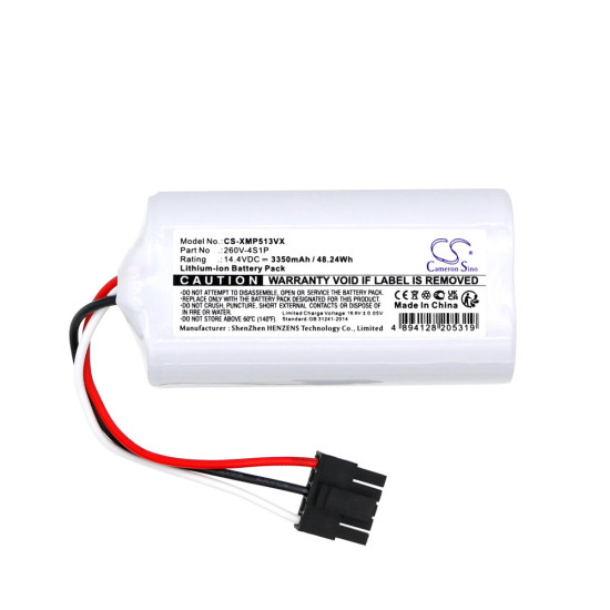 Cameron Sino CS-XMP513VX 14.4V 3350mAh Li-ion baterija za usisivač Xiaomi Mi Robot Mop 2 Lite 260V-4S1P
