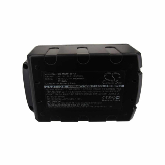 Cameron Sino CS-MKM180PX 18V 4000mAh Li-ion punjiva baterija B41A za Milwaukee M18 2601