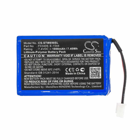 Cameron Sino CS-STW690SL 7.4V 1000mAh Li-Polymer punjiva baterija za Satlink WS-6908 F03409 E-1544