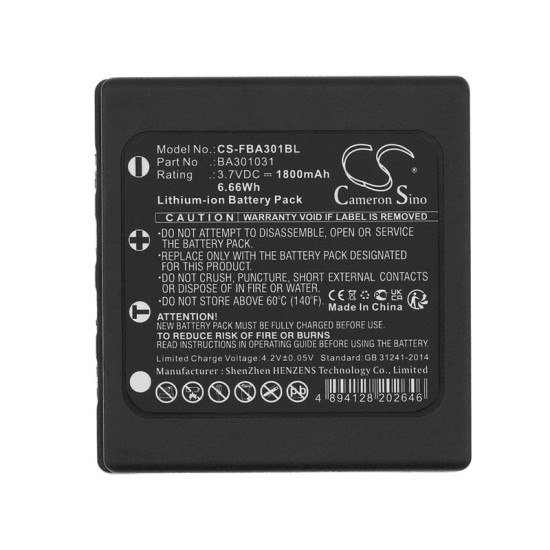 Cameron Sino CS-FBA301BL 3.7V 1800mAh Li-ion punjiva baterija za daljinski upravljač krana HBC Orbit TC240 BA301031