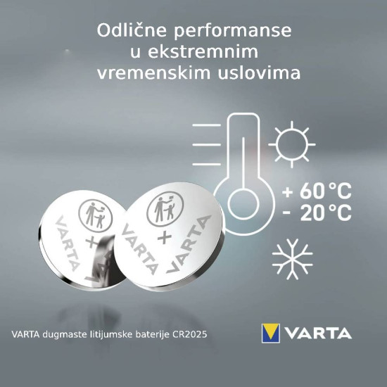 Varta CR2025 1/2 3V litijumska baterija