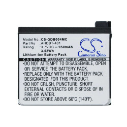 Cameron Sino CS-GDB004MC 3.7V 950mAh Li-ion baterija 335-06532-000 AHDBT-401 za kameru GoPro Hero 4