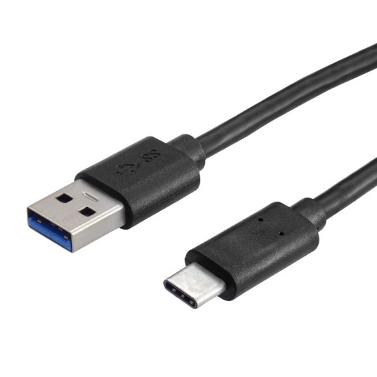 Kabel USB3.0A/USB-C-1/BK SuperSpeed USB 3.0 A utikač - USB-C utikač 1.0m