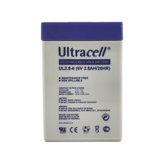 Ultracell UL2.8-6T 6V 2.8Ah VRLA stacionarni akumulator