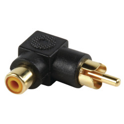 Adapter AC-054 činč utikač-činč utičnica 90* poz.crna