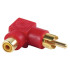 Adapter AC-055 činč utikač-činč utičnica 90* poz.crvena
