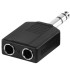 Adapter AC7 1x6.3mm stereo utikač -2x6.3mmm uticnica