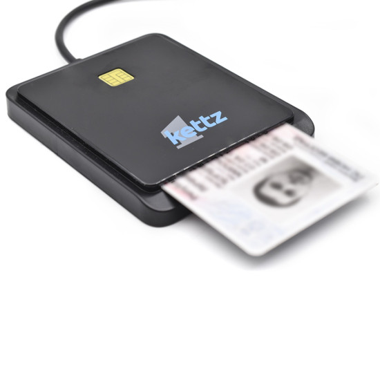 Kettz CR-K1000B USB Type C čitač pametnih i SIM kartica (ID smart card/SIM card reader)