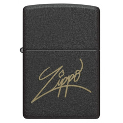 Zippo 48143 Classic Black Crackle Laser Engrave