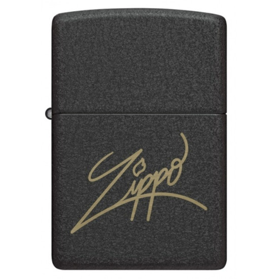 Zippo 48143 Classic Black Crackle Laser Engrave