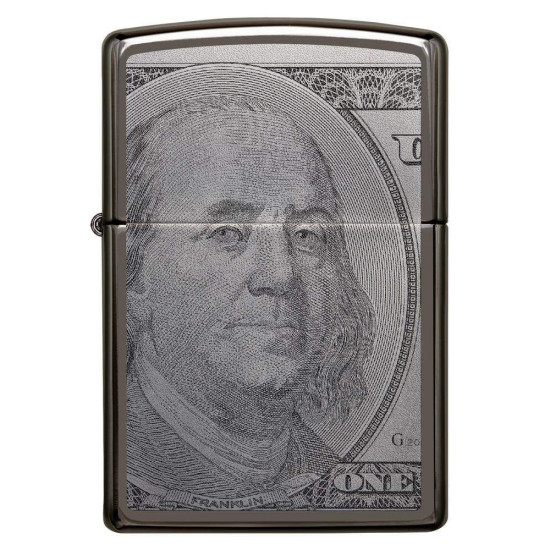 Zippo 49025 Black Ice Currency Design upaljač