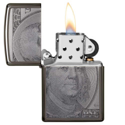 Zippo 49025 Black Ice Currency Design upaljač
