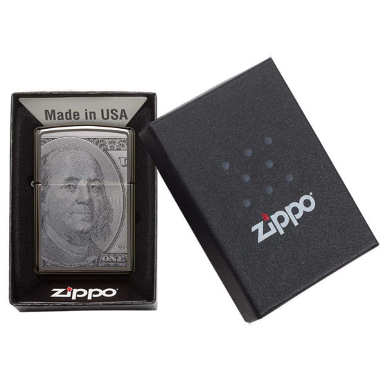Zippo 49025 Black Ice Currency Design upaljač