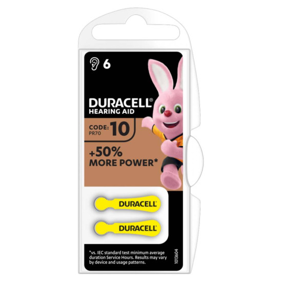 Duracell 10/PR70 1.45V 1/6 baterija za slušni aparat