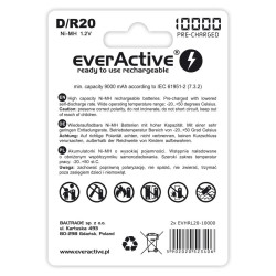 EverActive D Professional Line 1/2 1.2V 10000mAh Ni-MH punjiva baterija