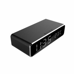 Gembird DAC-WPC-01 digitalni sat + alarm sa bežičnim punjenjem telefona, Black