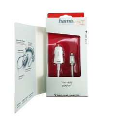 Hama 178263 za IPhone, MFI, Beli 2,4A, Premium auto punjač