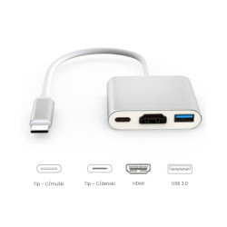 Kettz TC2H-300 Type C HUB na HDMI adapter 3in1 4K