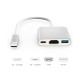 Kettz TC2H-300 Type C HUB na HDMI adapter 3in1 4K