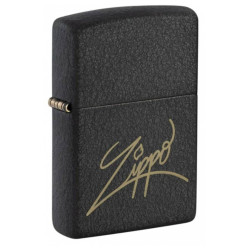 Zippo 48143 Classic Black Crackle Laser Engrave