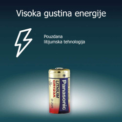 Panasonic CR123AL/1B 3V litijumska baterija