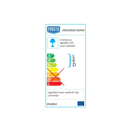 Prosto LRF019ESW-50/WH 50W LED reflektor sa PIR senzorom