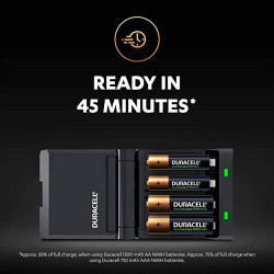 Duracell CEF27 punjač baterija sa 2 AA 1300mAh i 2 AAA 750mAh punjive baterije