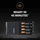 Duracell CEF27 punjač baterija sa 2 AA 1300mAh i 2 AAA 750mAh punjive baterije